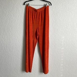 Vicky Vi Orange Pull On Pants Stretch Slinky Knit Size 1X Career travel